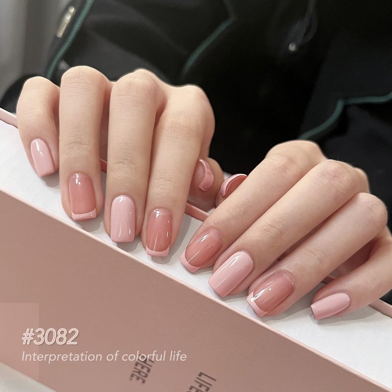 GAOY Macaron Nail Gel Polish Set Including Peach Pink Nude Shades, Sweet Minimalist Creamy Colors, Opaque Long Lasting Gel for Home & Salon Manicure