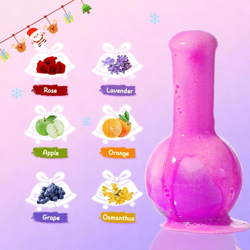 MeCids Magic Potion Bubble Bath Bombs for Kids -Bath Color Tablets Bath Potions for Toddlers Ages 4-12 Fun Science Kit Gift for Birthday, Halloween，Christmas- 6 Pack (Shaped Gems & Stars)