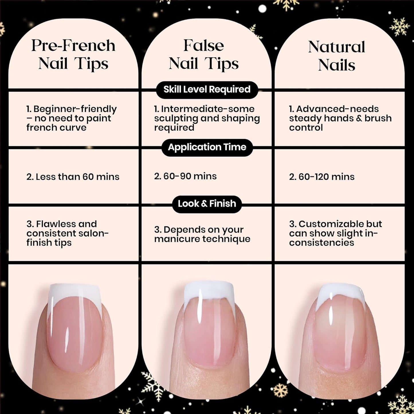 Soft Gel French Tip Press-On Nails - 224 Pcs Brown Squoval Fake Nail Tips | DIY Salon Quality Manicure Gift for Women