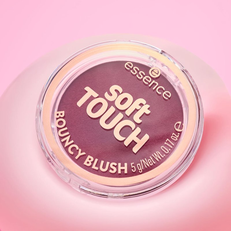 essence | Soft Touch Bouncy Blush | Lightweight, Buildable Cream to Powder Blush | Long-Lasting Natural Flush | Vegan & Cruelty-Free Makeup (40 Roses in Berry)