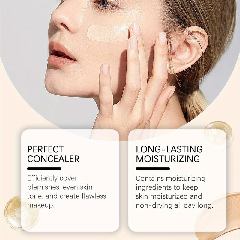 BARUBT 4 in 1 Color Changing Foundation with SPF 50 - Moisturizing Medium-Full Coverage Concealer, Medium Spectrum Foundation Cream, Long-Lasting Lightweight Makeup Liquid, Natural Look Cosmetics