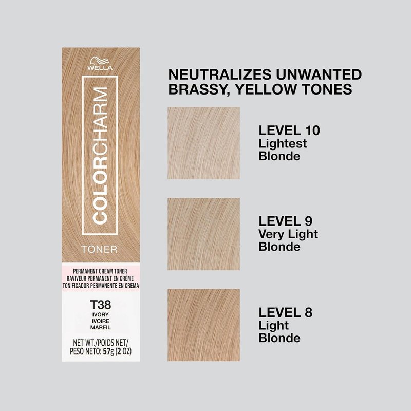 COLORCHARM Permanent Crème Hair Toner - Vegan, Paraben-Free & Gluten-Free | 2 oz