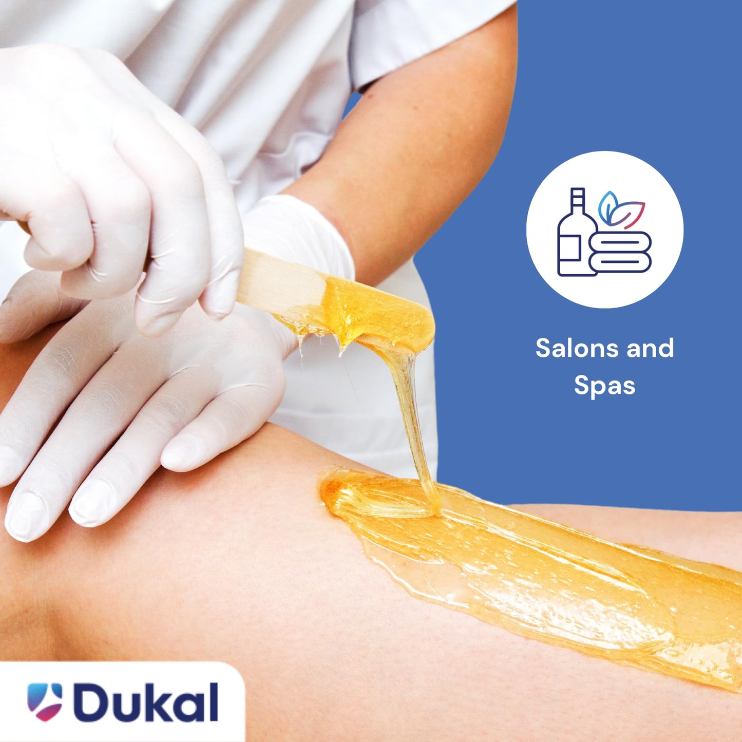 Dukal Large Wooden Wax Sticks - Body Hair Removal Applicator for Waxing, ¾” x 6” (Pack of 100)