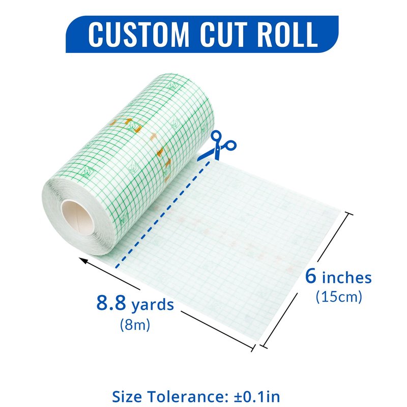 LotFancy Tattoo Aftercare Bandage, 6" x 8.8 Yards Roll, Clear Waterproof Transparent Film Dressing, Hypoallergenic Protective Adhesive Tattoo Wrap, Tattoo Recovery Film for Faster Skin Healing