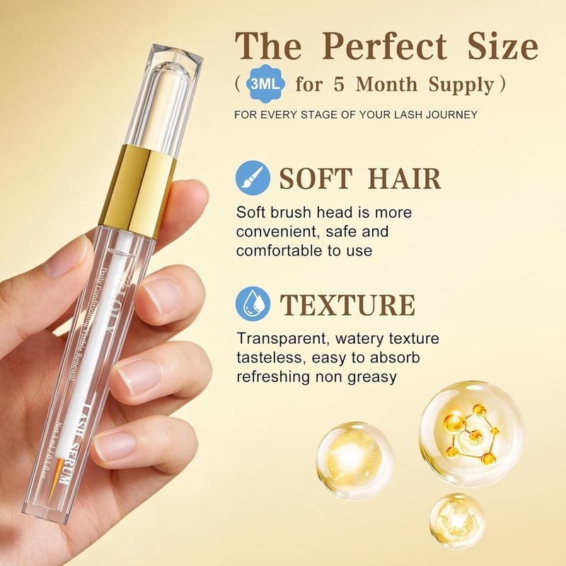 Eyelash Growth Serum - Peptide Infused Formula for Longer, Fuller Lashes | 3mL