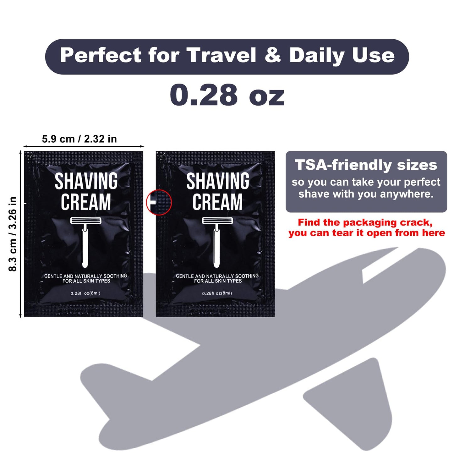 Travel Shaving Cream Bulk for Men 8ml/0.28fl oz,Disposable Shaving Cream in Bulk Individual Travel Shave Cream for Hotel Homeless Charity Home Nursing(jasmine,pack of 400)