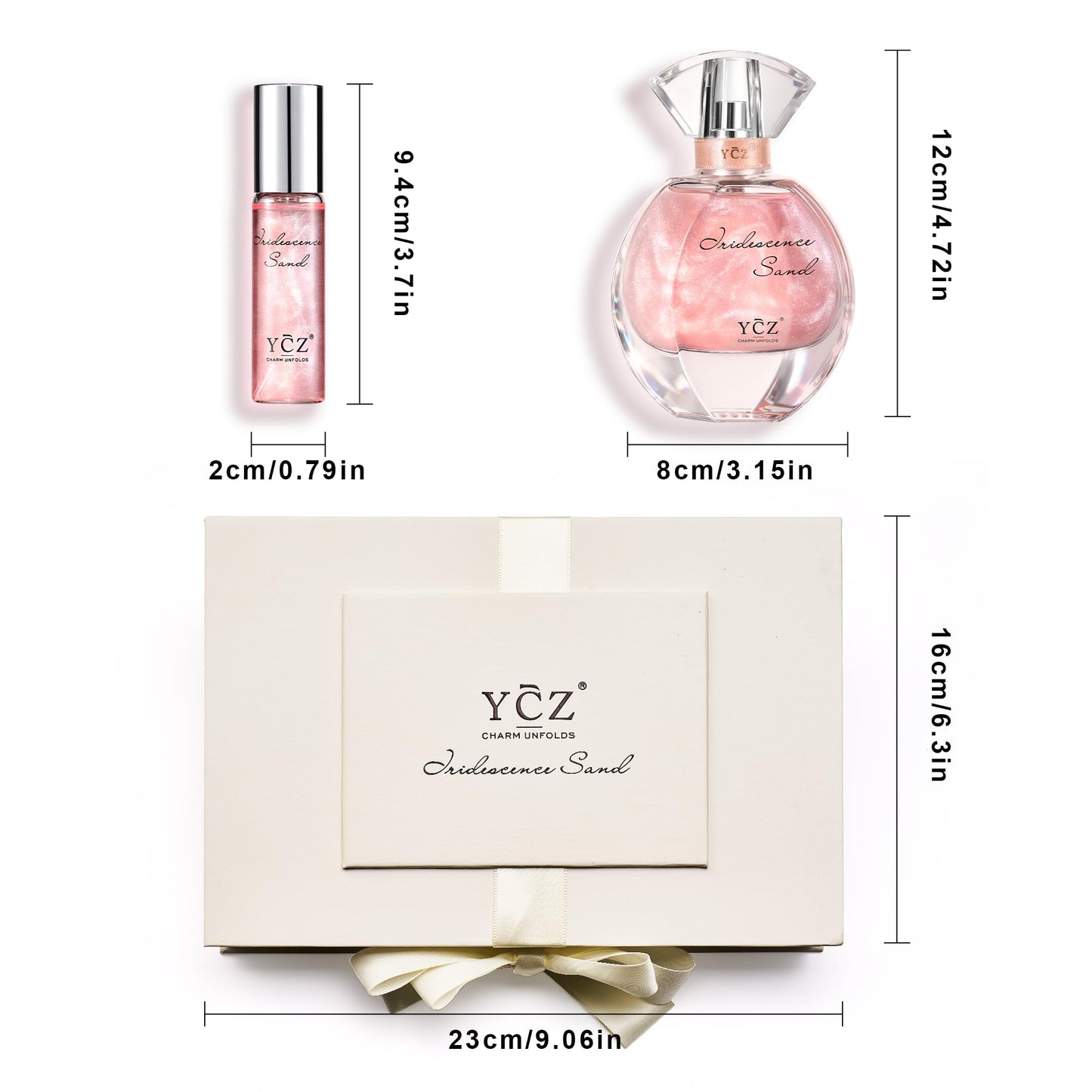 Ycz Quicksand Perfume Luxury Women's Perfume Gift Set for Mothers Day Gifts, 2.19oz (65ml) Eau De Parfum, Long-Lasting Oriental Fragrance with Grapefruit, Citrus Blackcurrant, Unique Gift for Women