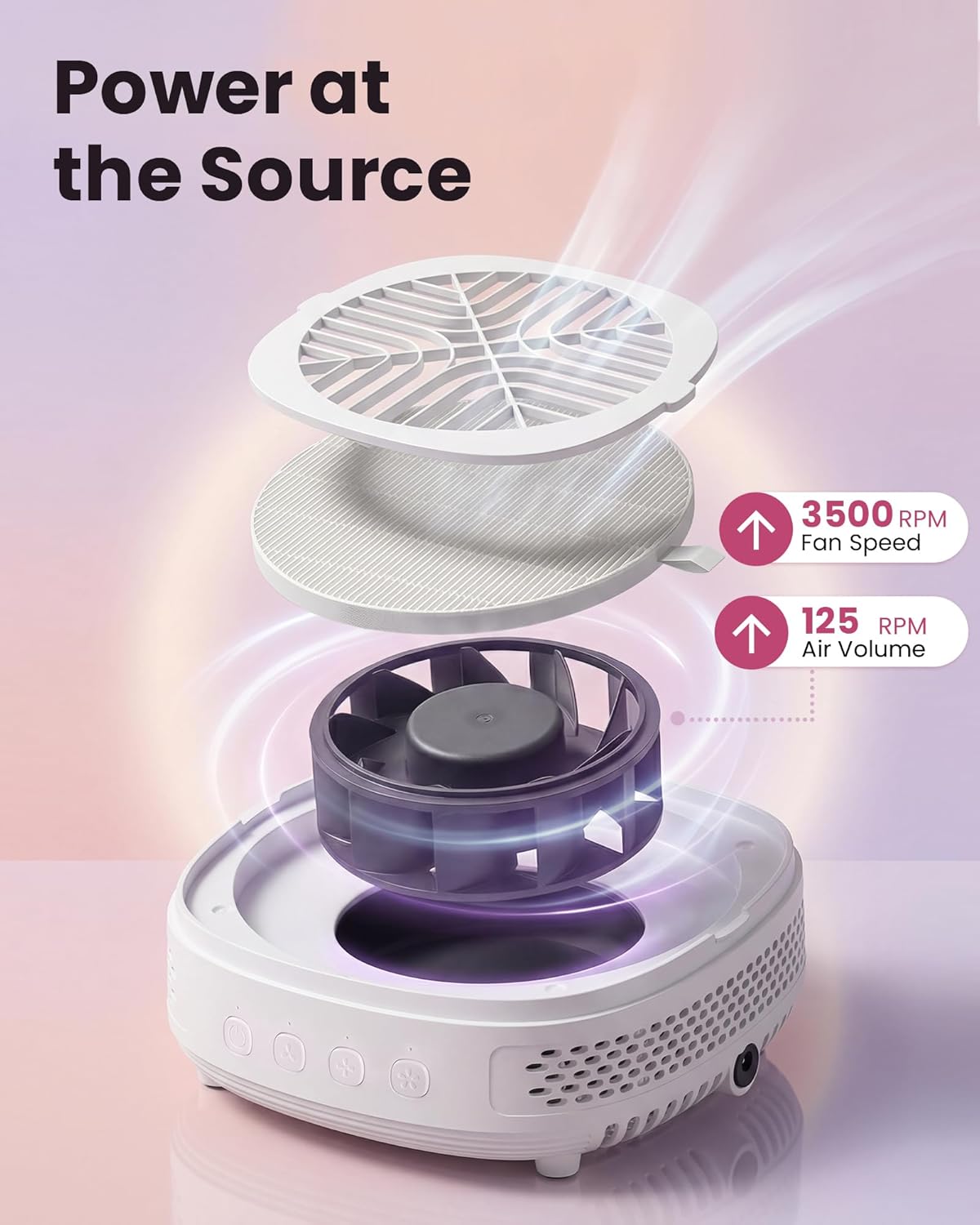 Skiennix Nail Dust Collector - Professional Vacuum Fan for Nail Techs | Quiet & Compact Design