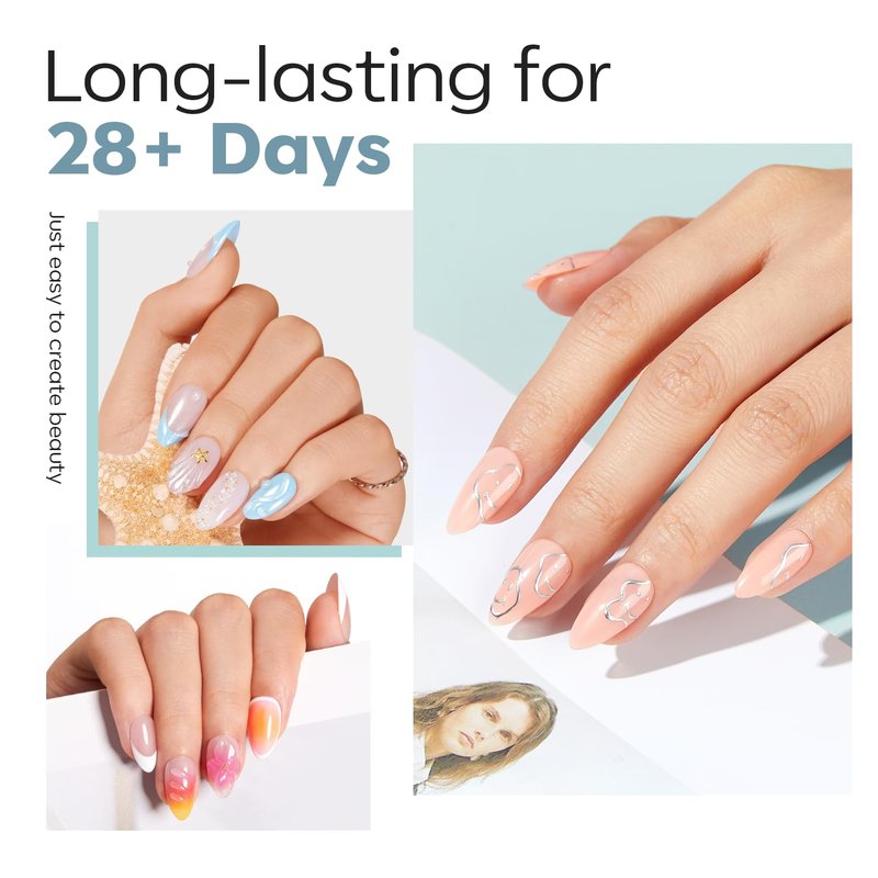 Modelones Short Almond Fake Nail Tips - 510 Pcs Full Matte Gel Kit | Pre-shaped Acrylic for DIY Salon Use
