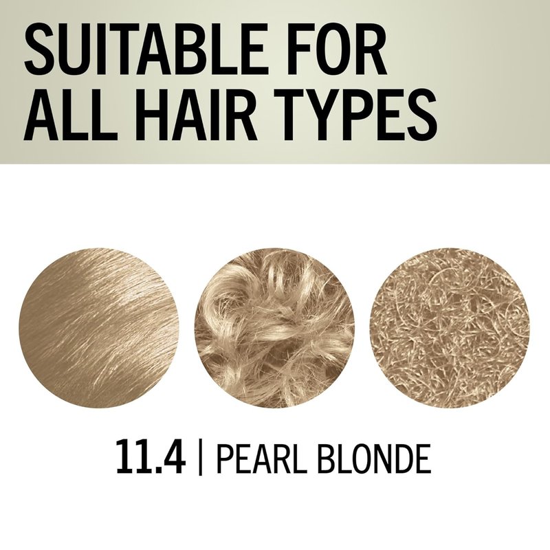 Schwarzkopf Keratin Blonde Hair Dye - 11.4 High Lift Pearl Blonde | Professional Quality Permanent Color with Bond Enforcing System