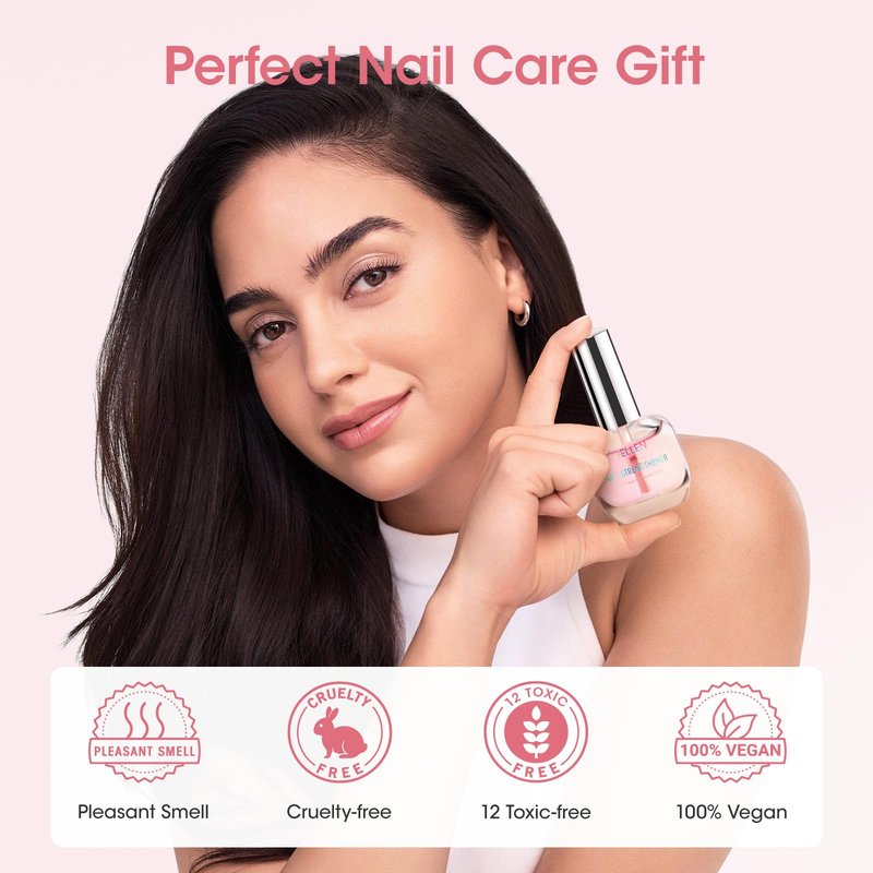 GELLEN Nail Strengthener, 8-In-1 Nail Repair Serum Growth for Thin Brittle Damaged Nails, Non Polish, Air Dry Clear Nail Growth Care, Keratin Calcium Formula, Cherry Blossom Scent