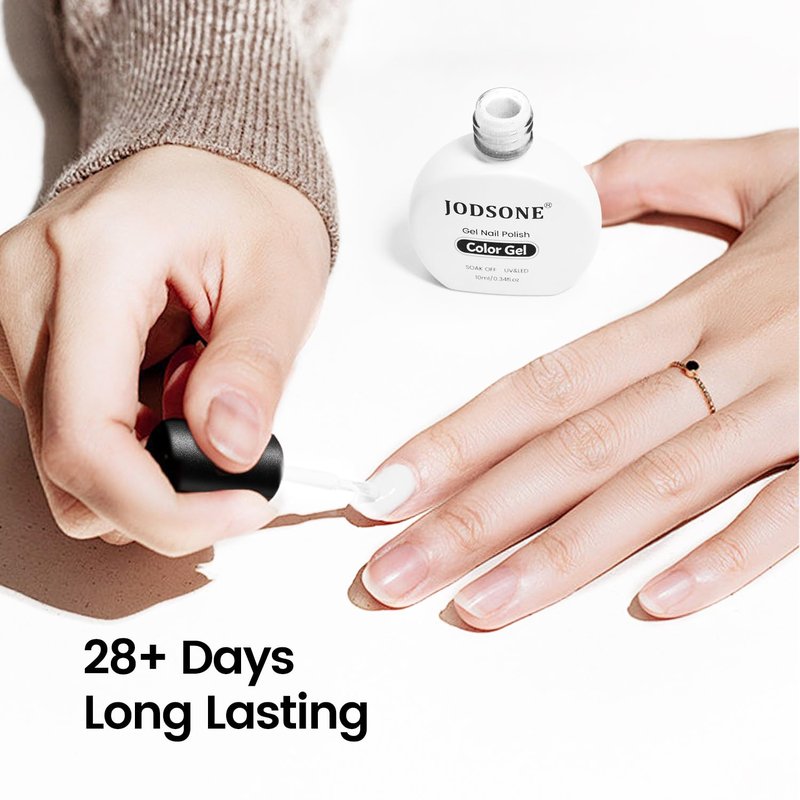 JODSONE 10ml White Gel Nail Polish White gel polish Soak Off Led Gel Polish Nail Art Manicure Salon Diy Need U V Lamp