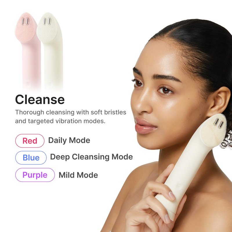 medicube Mini Booster Pro Plus Full Facial Device Set | 3-in-1 Korean Facial Device for Makeup Removal & Pore Cleansing, Skin Definition & Body Care, Skincare Boost with 3 Modes | Pink