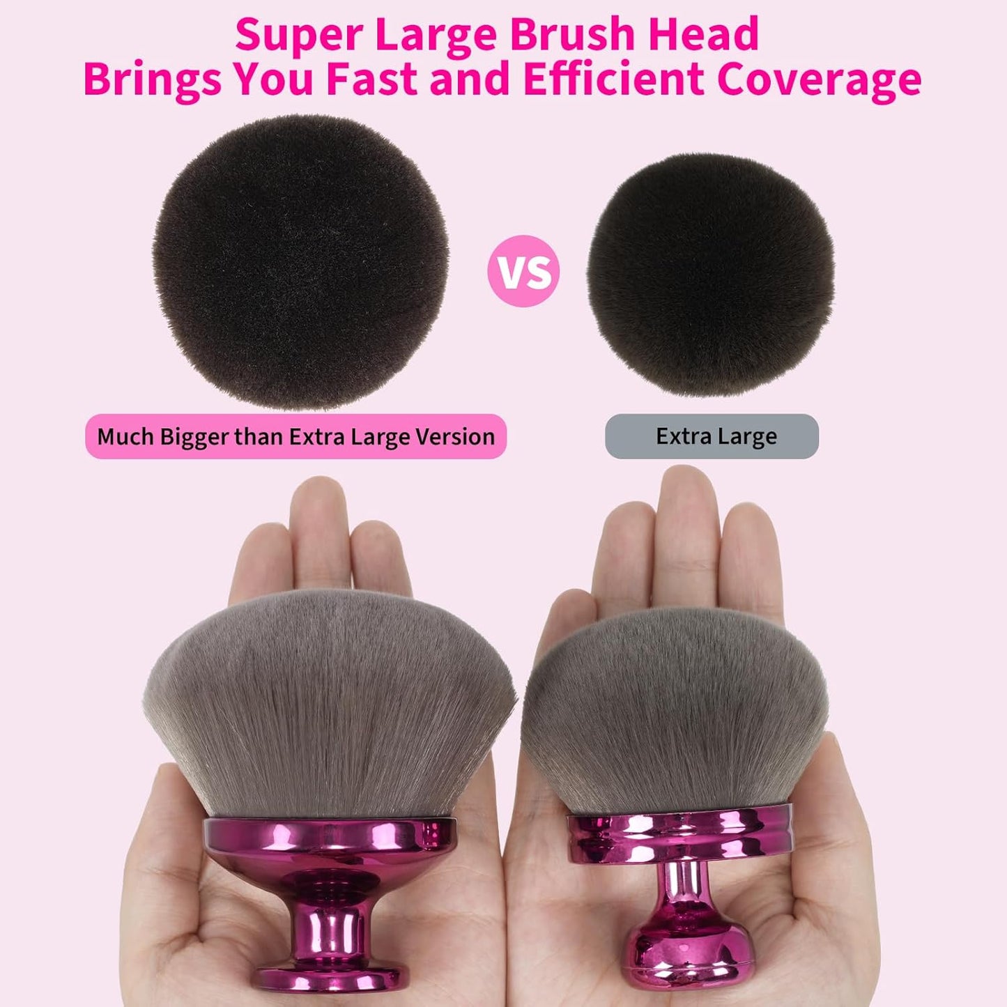 Super Large Body Kabuki Brush - Soft Synthetic Hair for Even Self Tanner Application | 3.6-Inch Round Head