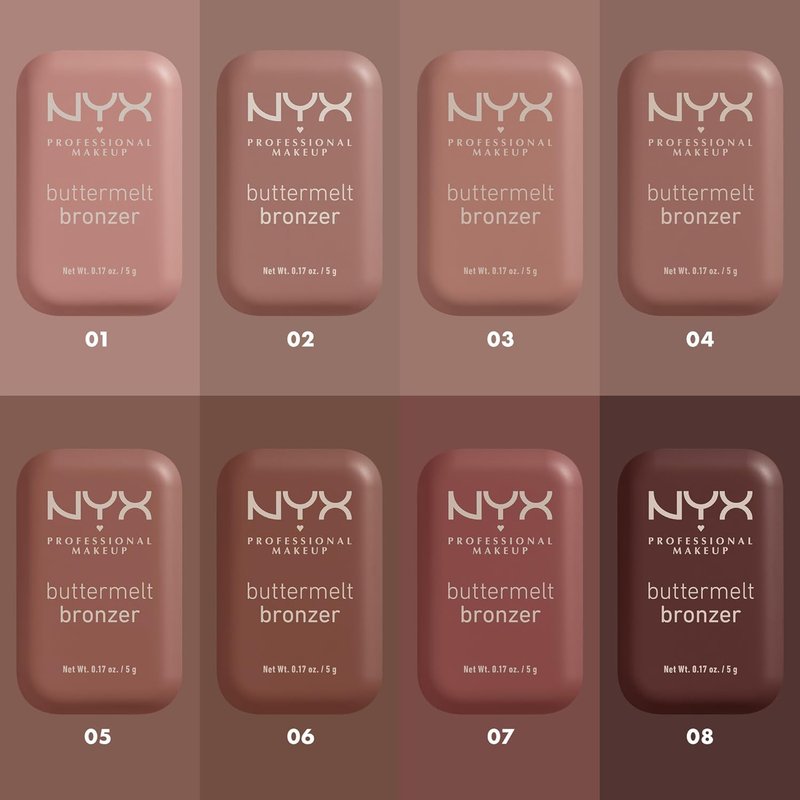 NYX Matte Buttermelt Bronzer - Longwear Vegan Face Makeup for 12 Hours | Light Medium Cool Shade