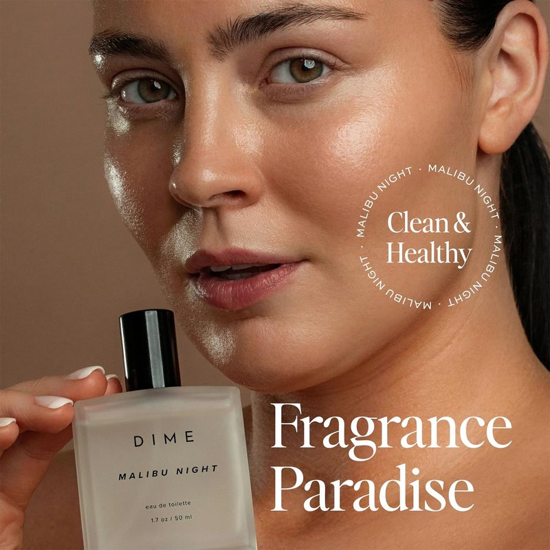 DIME Beauty Perfume Malibu Night, 1.7 oz / 50 ml - Light and Floral Musk Scent, Hypoallergenic, Clean Perfume, Eau de Toilette For Women