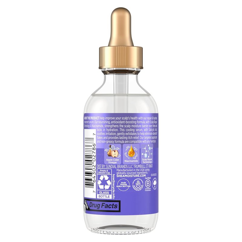 SheaMoisture Dandruff Treatment - Scalp Repair Serum with Salicylic Acid | Deep Hydration & Flake Reduction, 2 fl oz