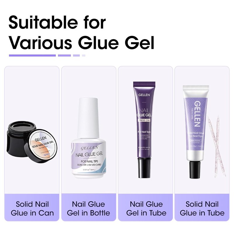 Gellen Nail Glue Remover - Non-Acetone Gel for Press-On Nails | 80ML Odorless & Gentle Debonder