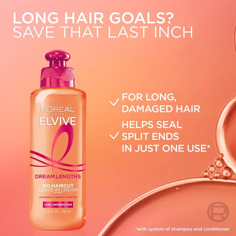 L'Oreal Paris Dream Lengths Leave-In Conditioner - No Haircut Cream, 6.8 fl. oz.