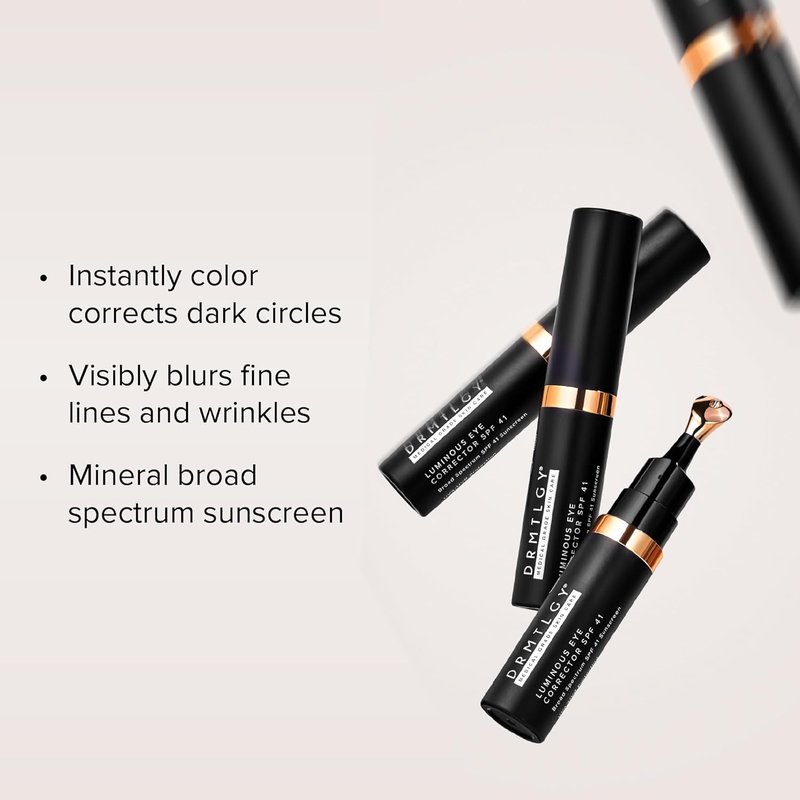 DRMTLGY Luminous Eye Corrector SPF 41 - Hydrating Tinted Under Eye Cream for Dark Circles | Fair, 0.25 fl oz