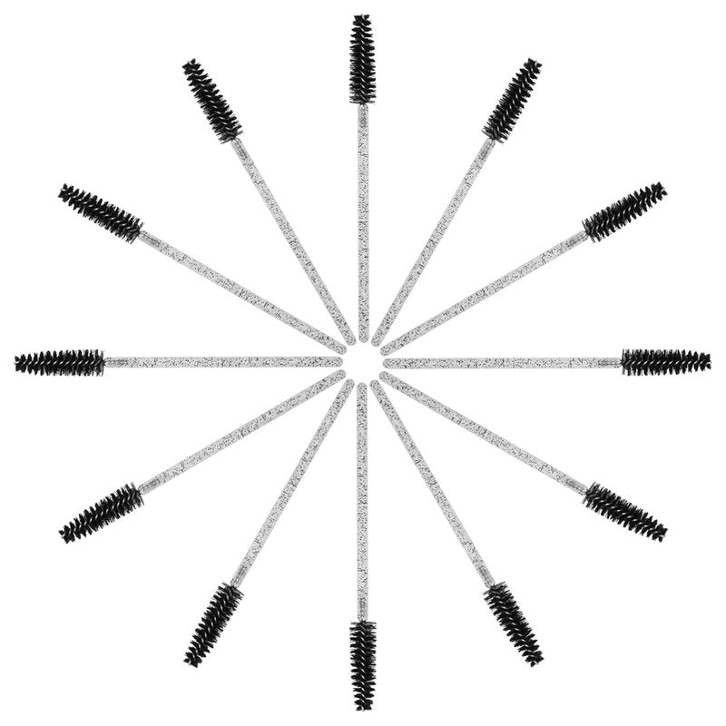 CHEFBEE Disposable Eyelash Brush Kit - 100PCS Mascara Wands for Eyelash Extensions & Eyebrows | Black Container