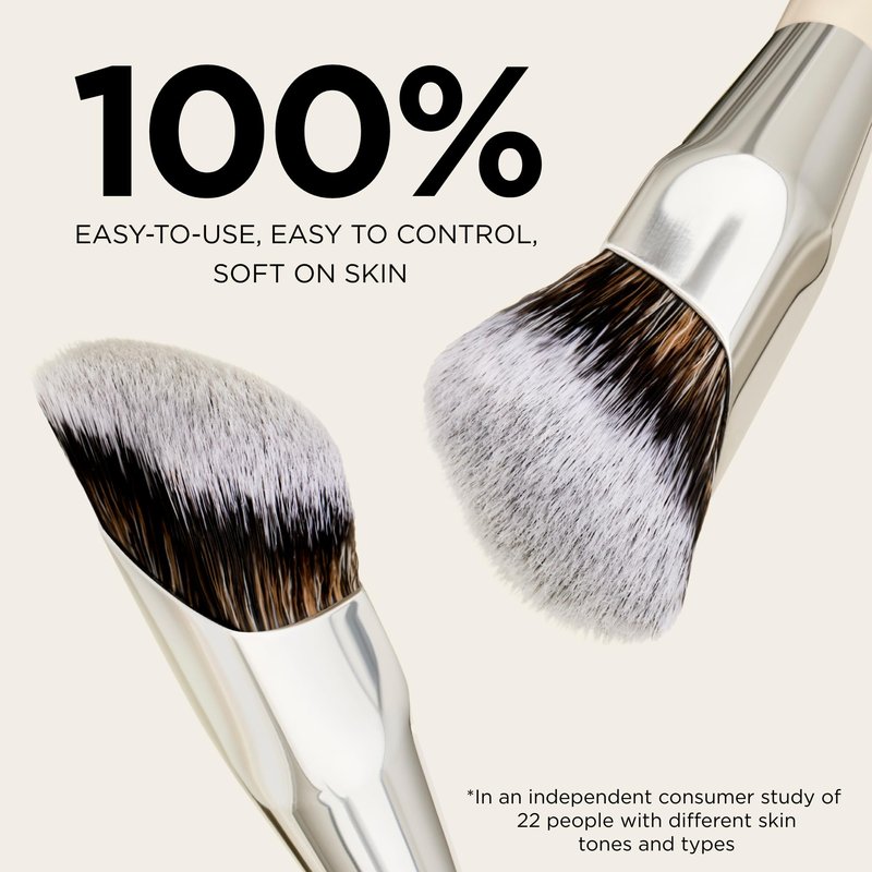 HALEYS Beauty Concealer Makeup Brush for Under Eye & Face Makeup, Precision Flat Brush for Cream, Liquid & Powder Make Up, Seamless Blending, Targets Under Eyes and Blemishes, Vegan & Cruelty Free