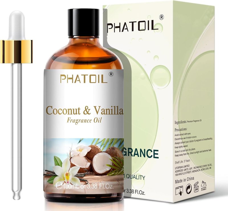 Coconut & Vanilla Fragrance Oils - Aromatherapy Essential Oils for Diffusers | 3.38 FL OZ (100ml)
