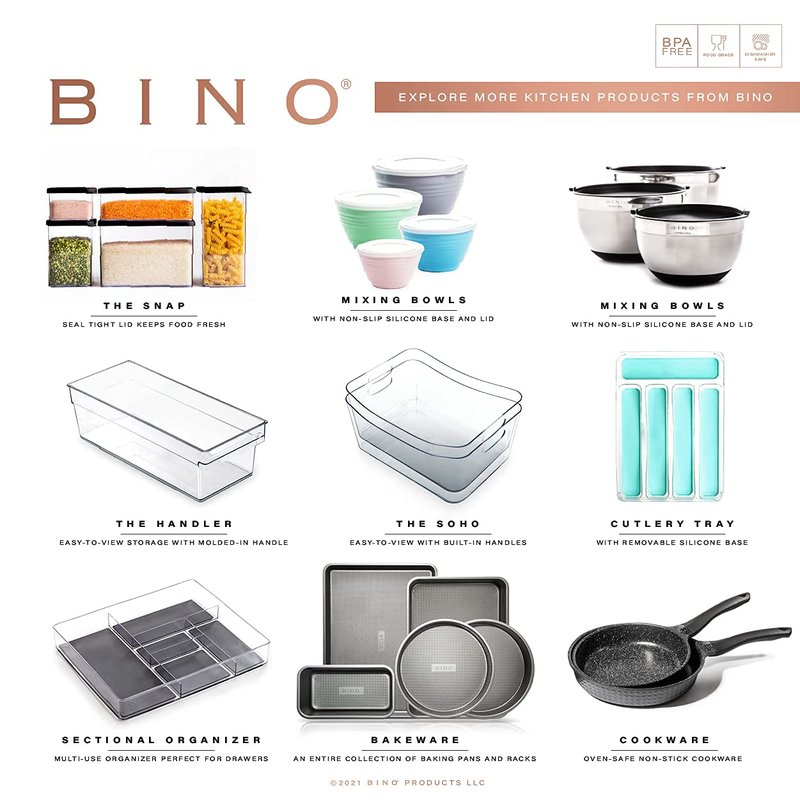 BINO | Stackable Storage Drawers, Small - Clear | THE CRATE COLLECTION | Storage Bins With Drawers | Bathroom Organizers | Under Sink Organizer | Vanity Cabinet Home Organization
