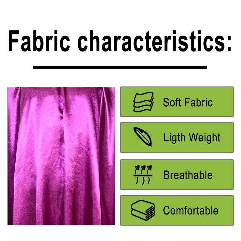 Pelocapa Salon Styling Capes for Clients, Hair Dye Cutting Capes with Elastic Hooks, Waterproof Light Weight Satin Sheen Styling Cape Barber Gown for Stylist, 63”*56”(Purple)