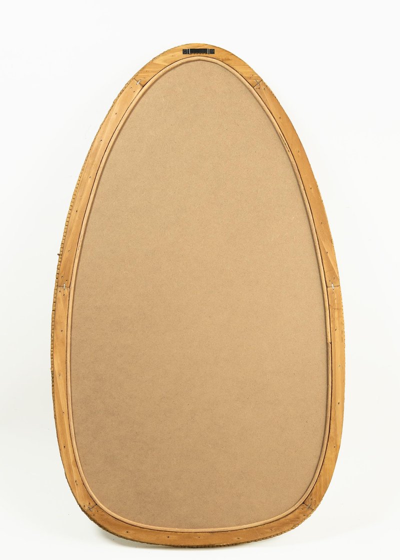 BOMINGHOME Rattan Boho Mirror for Decor, 31.5" x 18" Handmade Wall Mirror that is Farmhouse and Boho Wall Decor Style, Ideal for Hanging in the Bedroom, Living Room, Entryway, Nursery