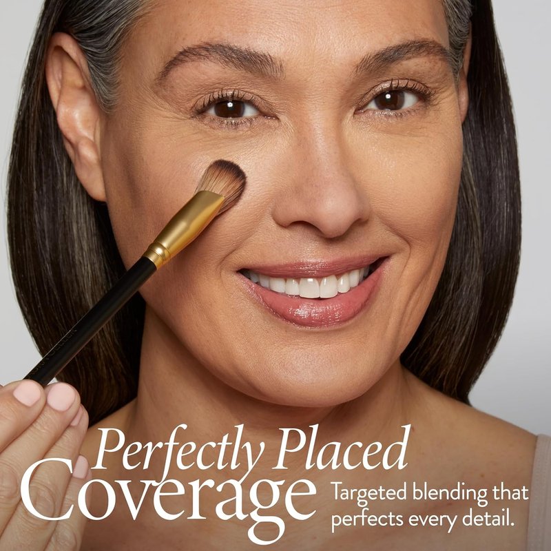 Professional Makeup Brushes - Cruelty-Free Angled Precision Concealer Brush | 17" by Laura Geller New York