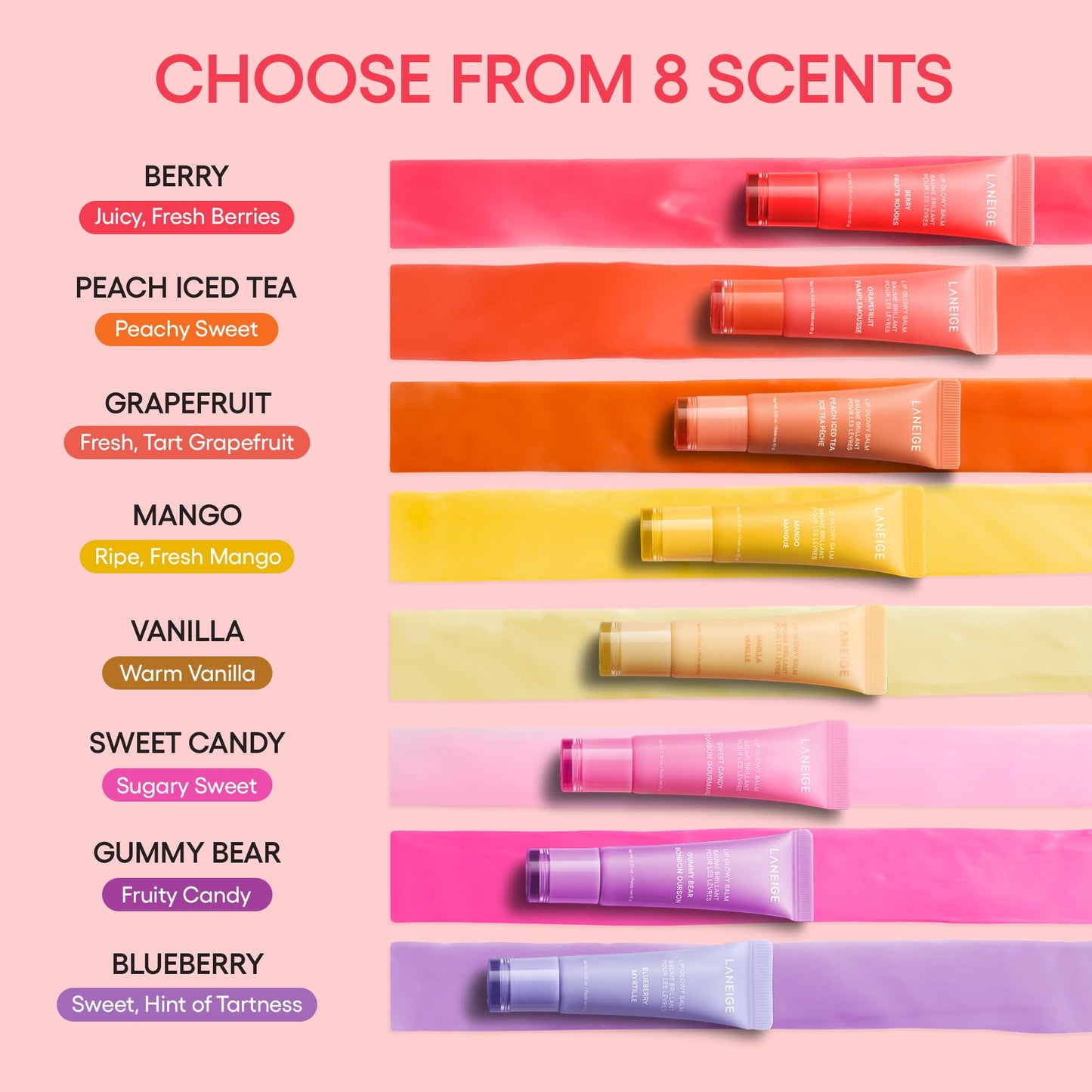 LANEIGE Lip Glowy Balm Matcha Bubble Tea: Nourishing Sheer-Tinted Balm for Daytime Lip Hydration