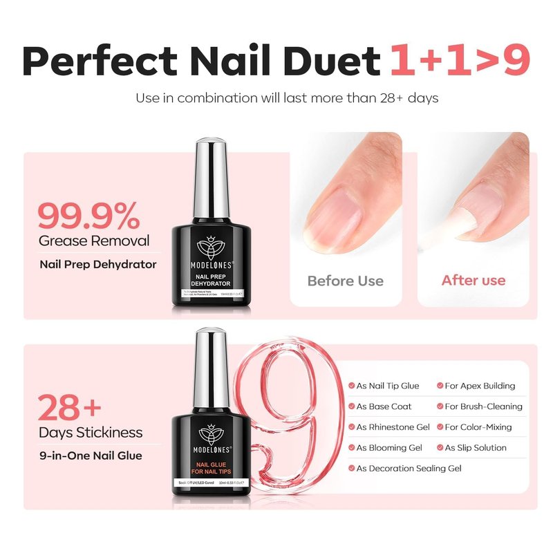 Short Almond Nail Tips - Gel Nail Kit for Perfect Manicure | Easy Application