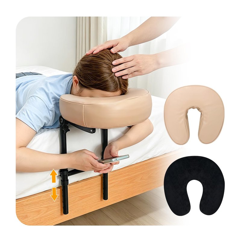 AOSSA Massage Headrest for Bed Face Cradle, Home Mattress Top Massage Kit, Face Cushion for Massage Face Down, Adjustable Salon Head Rest & Support for Mattress, Eye Surgery Recovery Equipment