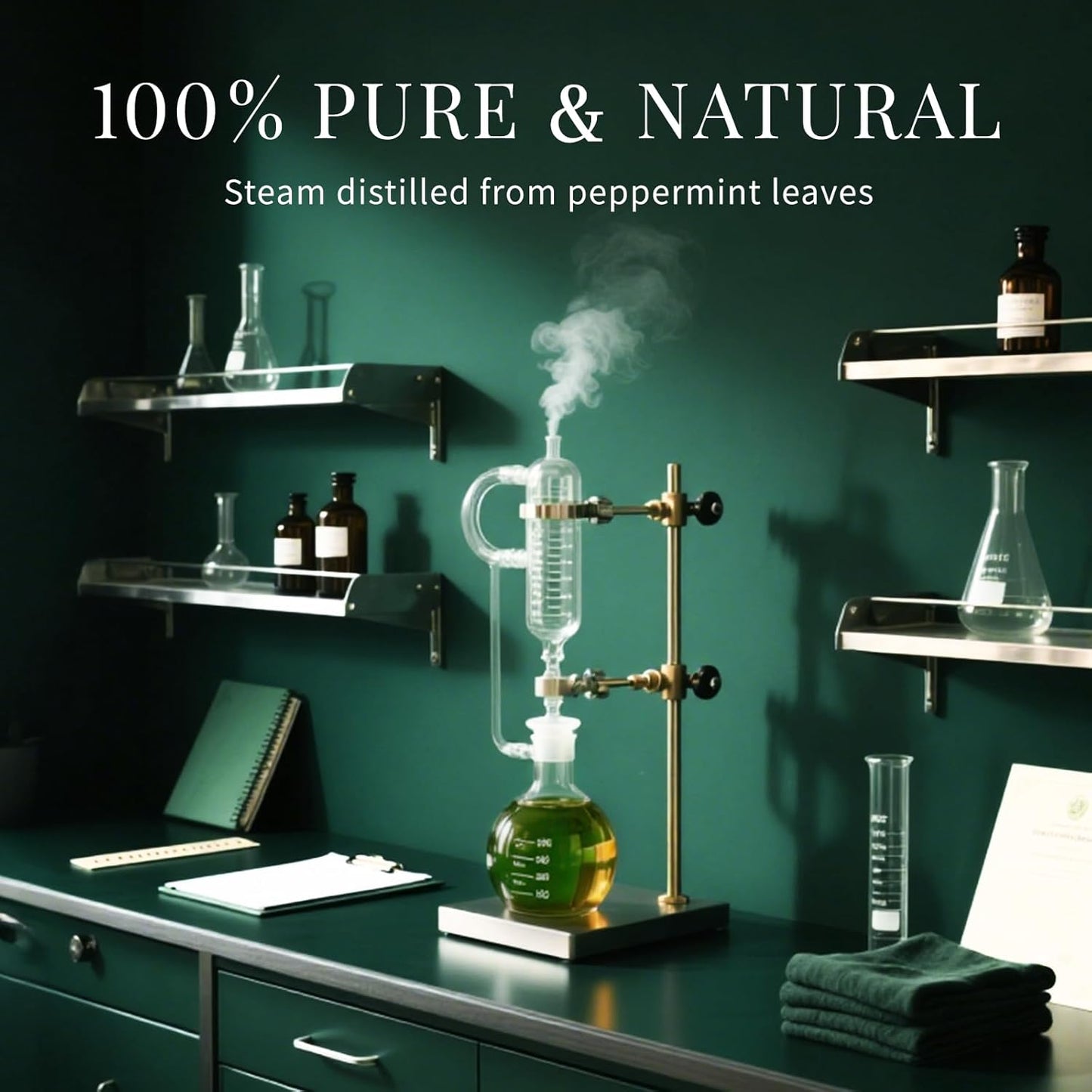 SU JUABA Peppermint Oil - 100% Pure & Natural Aromatherapy Oil for Skin, Hair, Diffuser | 4 Fl Oz (118ML)