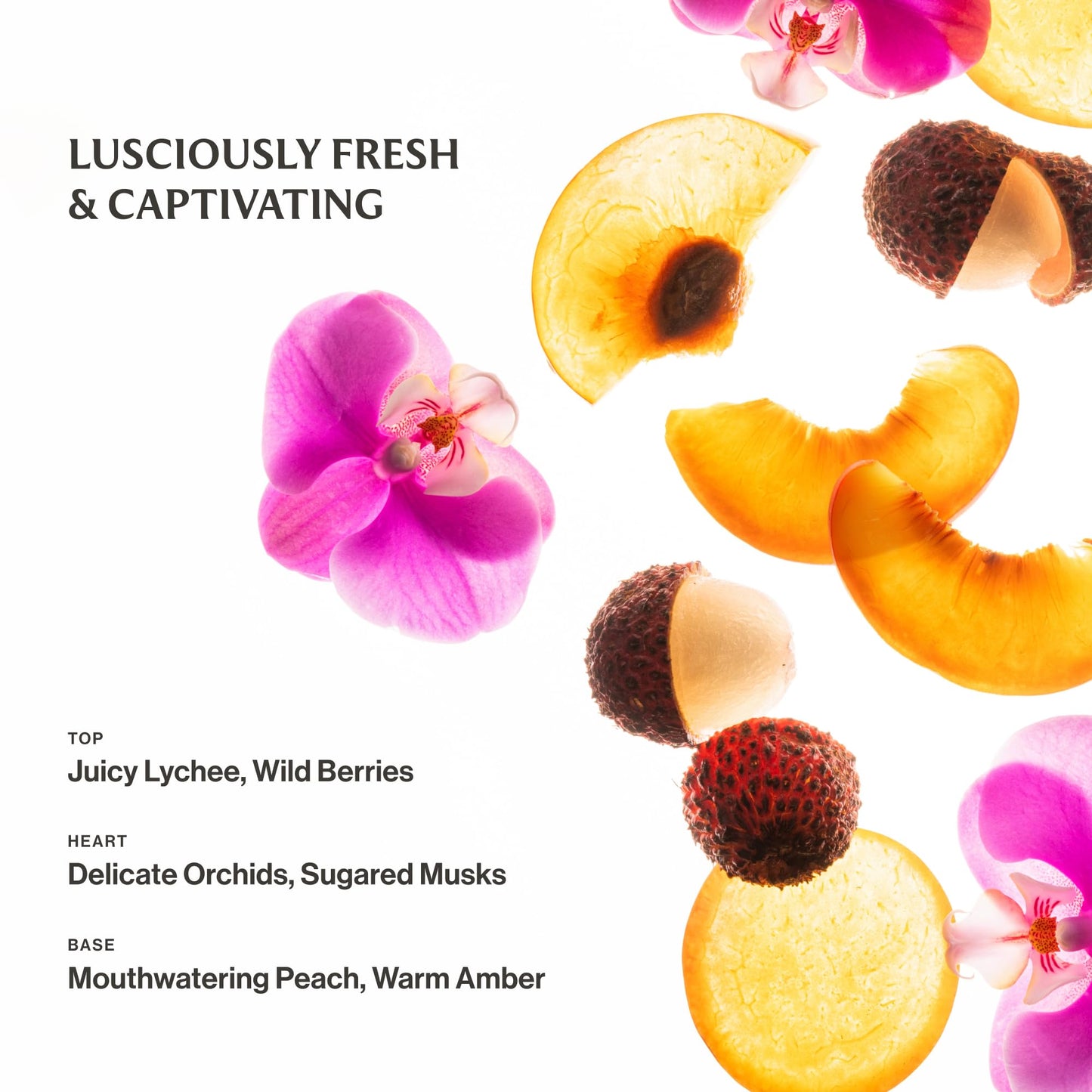 Touchland Hydrating Body & Hair Fragrance Mist – Peachy Lychee – 2 FL OZ Travel Size Perfume Spray – Notes of Lychee, Orchids, and Peach