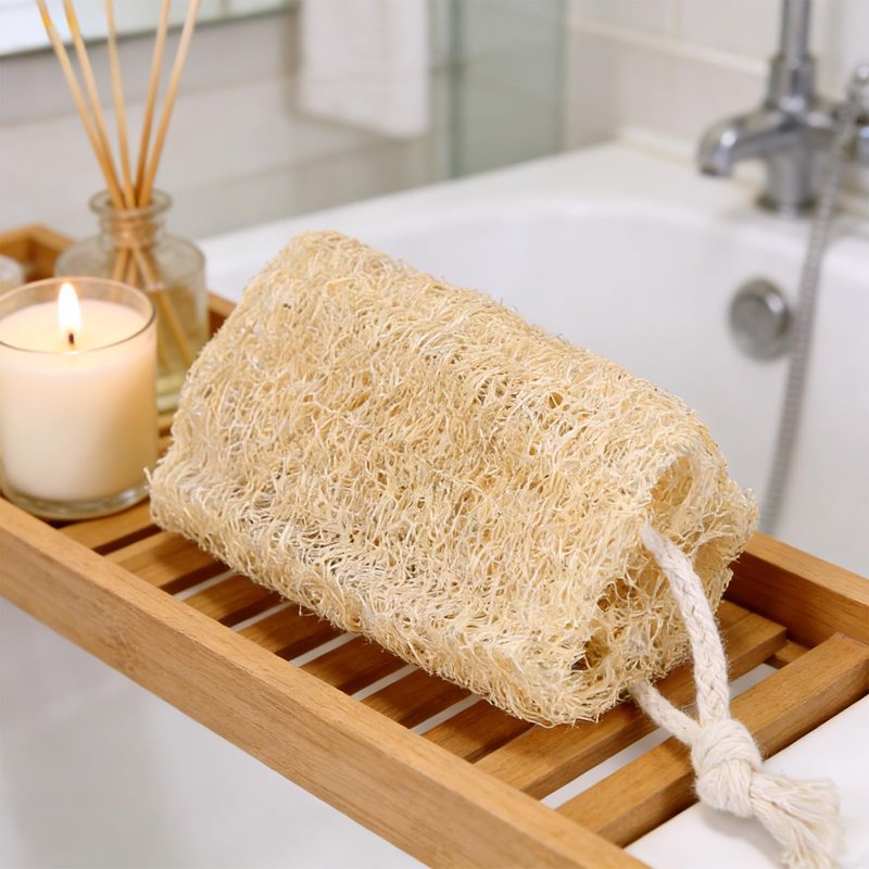 Balifeel Natural Loofah Sponge Organic Loofa Set 6 Pack,Exfoliating Body Scrubber Shower Luffa Men and Women for Bath Cleaning Skin Back and Face Eco Tool