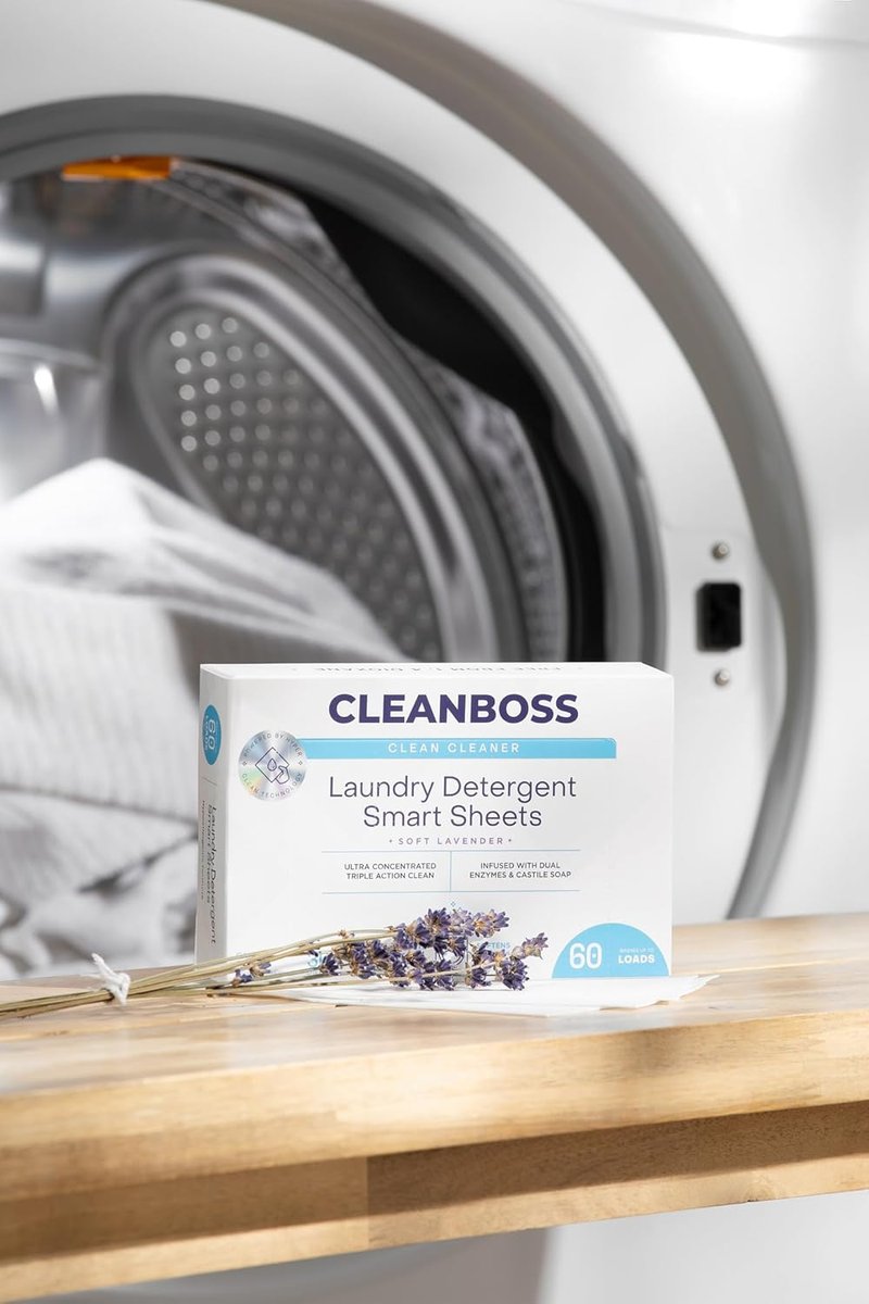 CleanBoss Laundry Detergent Smart Sheets - Eco-Friendly, Easy-To-Use | 30 Sheets