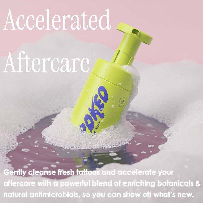Poked Tattoo Aftercare Soap with Soothing Botanicals & Natural Skin Purifiers (6.7 Fl Oz)