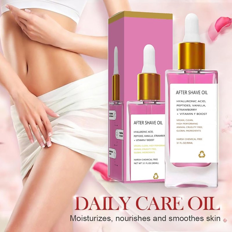 After Shave Oil for Women - Strawberry Vanilla Scent | Soothing Post-Shave Care for Smooth, Irritation-Free Skin