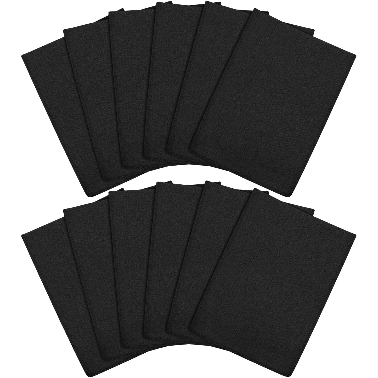 Tatuo 12 Pieces Korean Exfoliating Mitt Glove Italy Towel Body Skin Scrubber Exfoliating Scrubber for Remove Dead Skin Washcloth Korean(Small,Black)