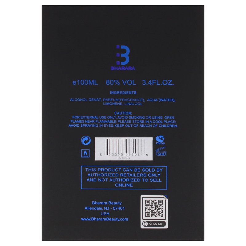 Double Bleu by Bharara for Men - 3.4 oz EDP Spray