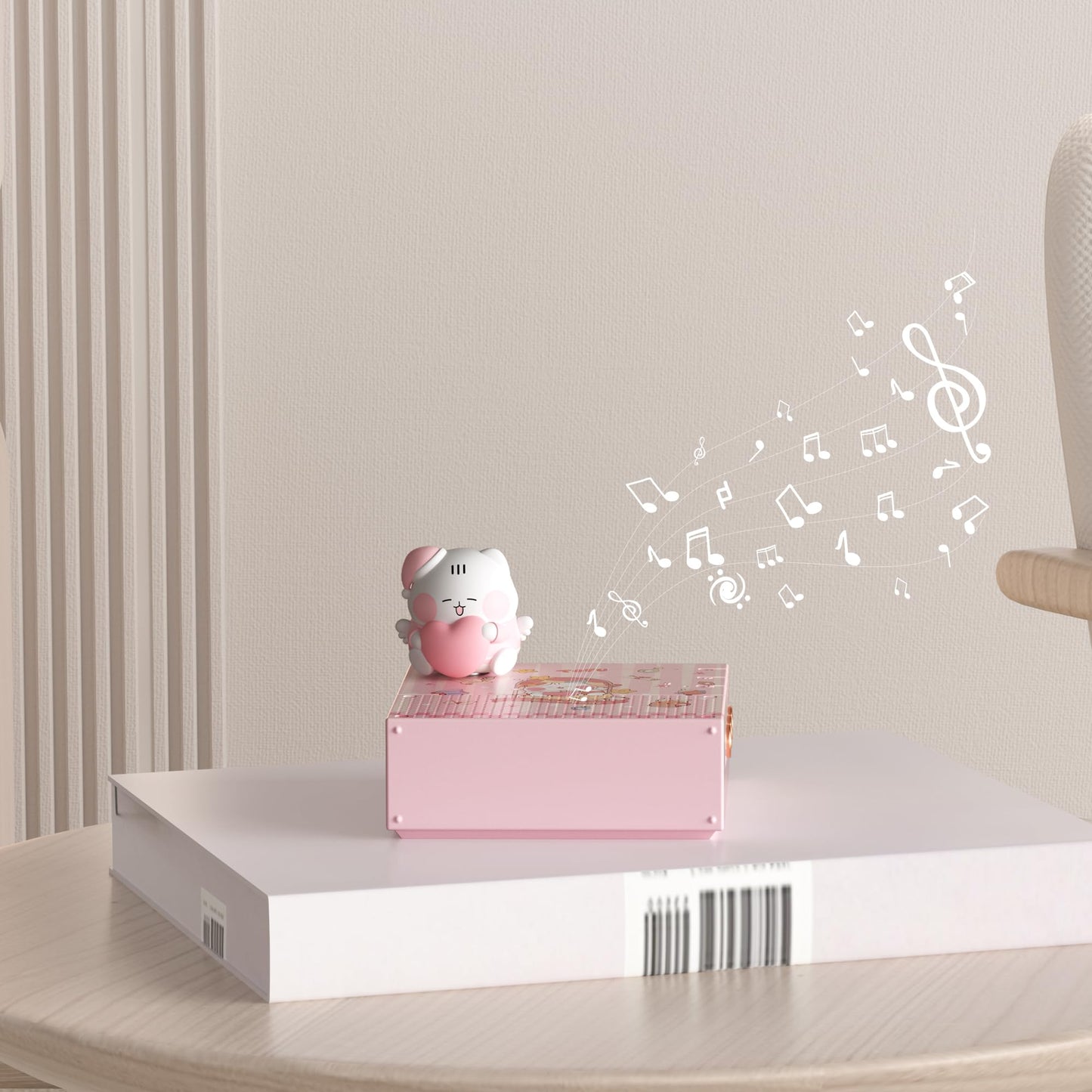 YLFASHION ICARER Wireless Small Speaker, Kawaii Animal Bluetooth Speaker with 20H Playtime & TF Card, Rotating Dancing Doll Music Box, Novelty Decor, Birthday Gifts for Kids Teen Girls
