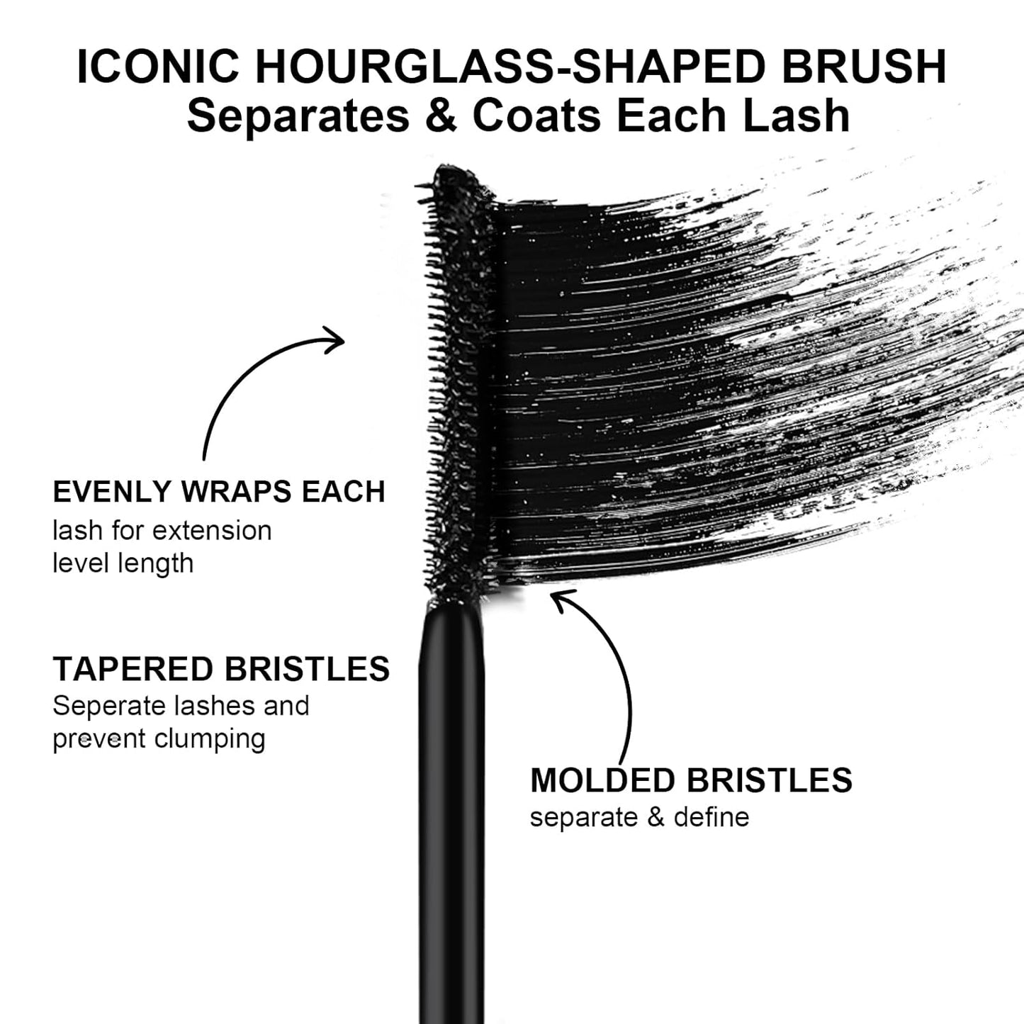 Skiennix Waterproof Mascara - Volumizing & Lengthening, Smudge-Proof, Vegan Formula (0.4 Fl Oz)