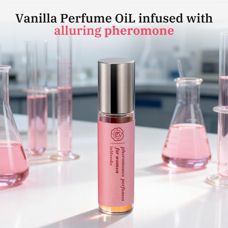 inMeesky Pheromone Perfume for Women,Long-Lasting Vanilla Roll-On,Alluring Essential Perfume Oil for a Memorable Presence 0.34 fl.oz(10ml)
