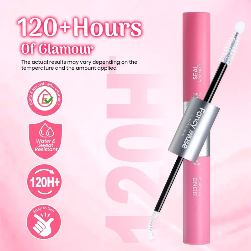 Skiennix Lash Bond and Seal Glue - Clear Waterproof Eyelash Adhesive with Vitamin E | 120H Long-Lasting Comfort