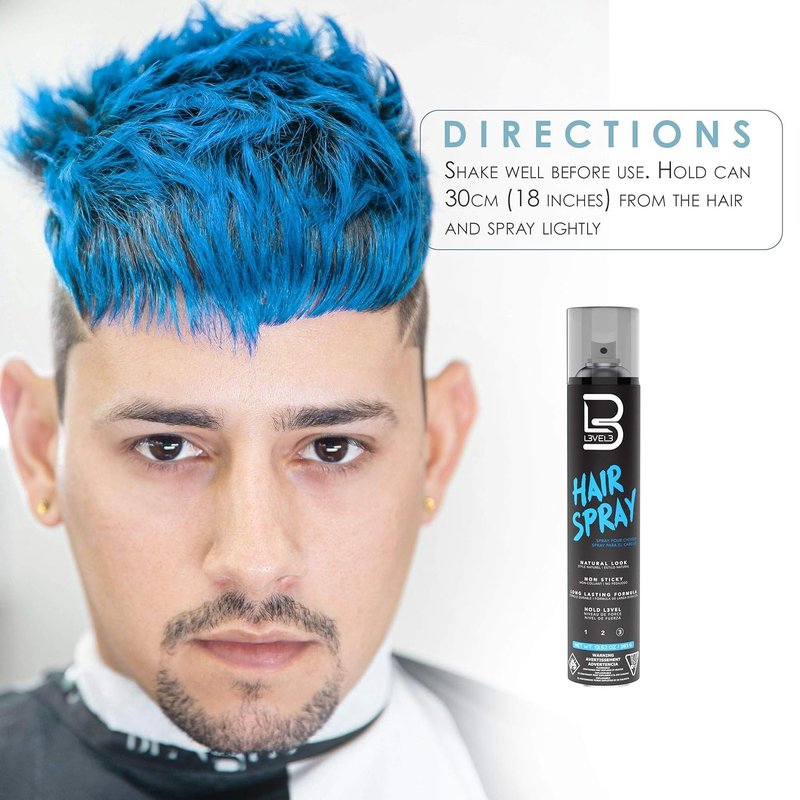 Level 3 Hair Spray by L3 - Long Lasting Strong Hold for All Hair Types - Ideal for Men & Women