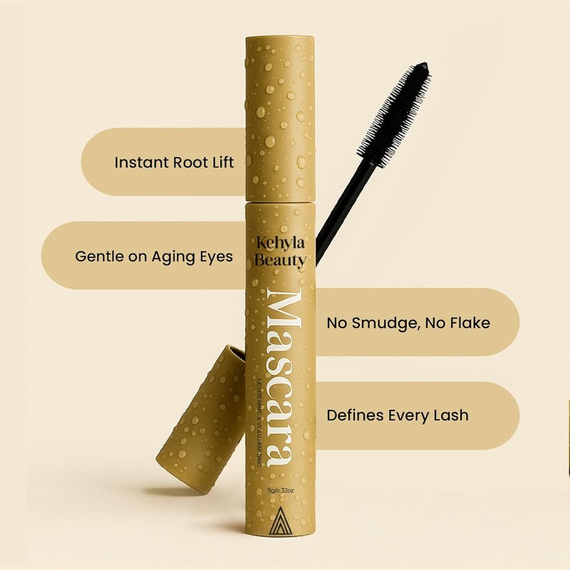 Kehyla Beauty™ Mascara - Lengthening & Volumizing Formula for Mature Women | Smudge-Proof, Water-Resistant, Long-Lasting in Black & Brown