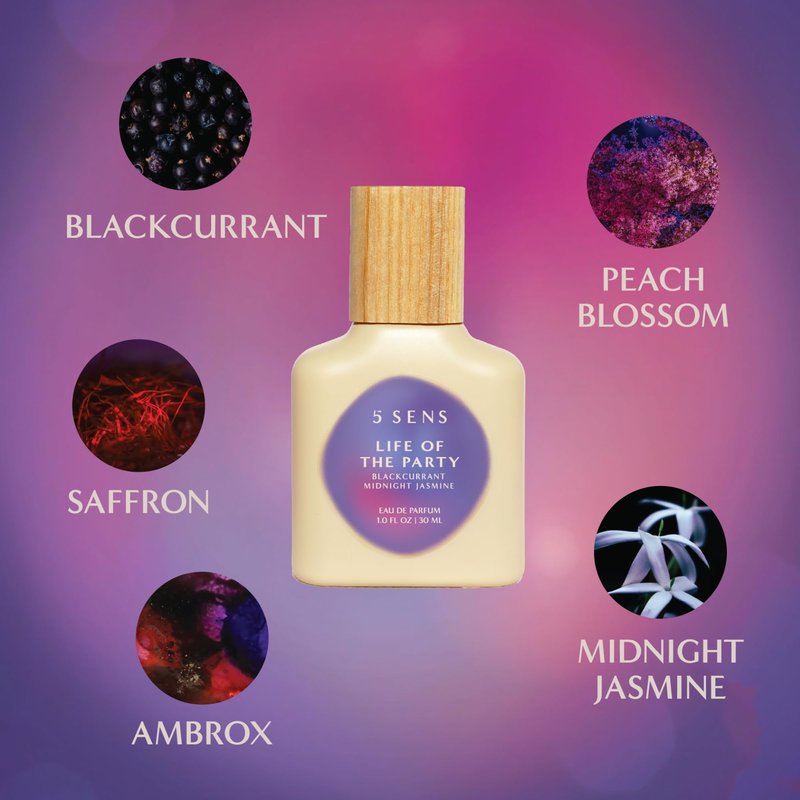 5 SENS Discovery Kit - Eau de Parfum Travel Spray Set: In Too Deep, Catch Feelings, Life of the Party, Twin Flame & Burn For You - Clean, Long-Lasting Fine Fragrance - Vegan, Cruelty-Free - 2 mL Each