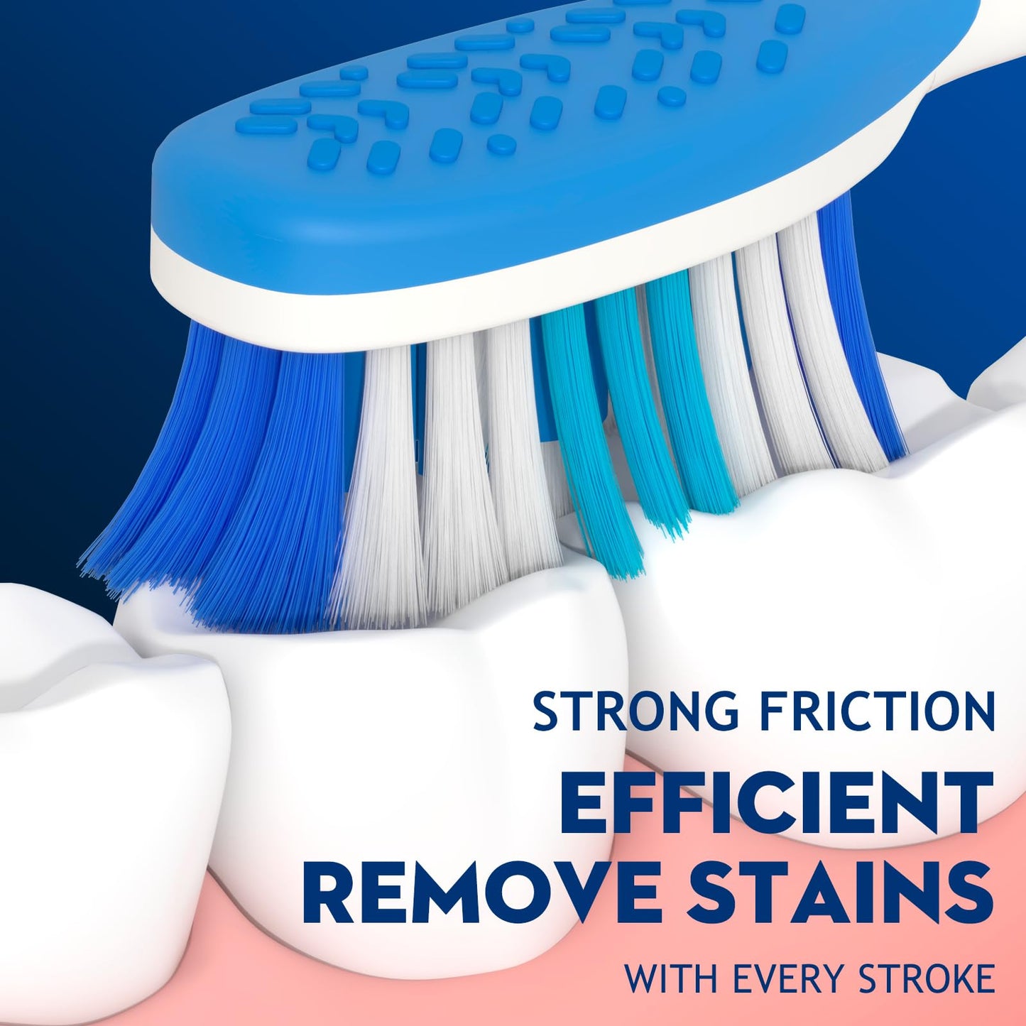 ZGYXQXJT Adult Hard bristled Manual Toothbrush with Excellent Cleaning Effect, Equipped with Tongue Coating Brush and Wavy bristles for More Effective Cleaning of Teeth（6pack）